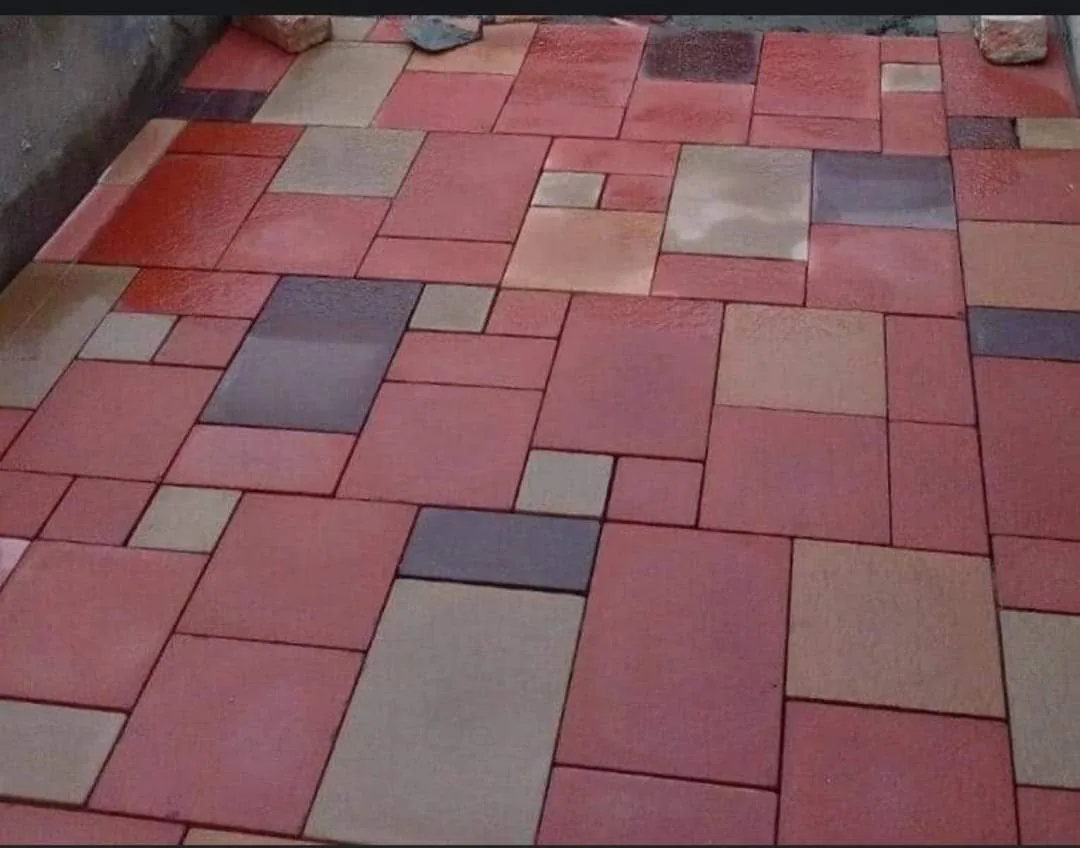 Warm paving textures — actual supplied paving photo