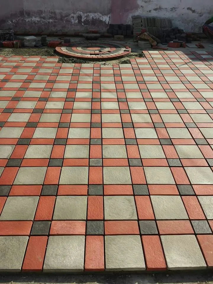 Pattern with a focal point — actual supplied paving photo